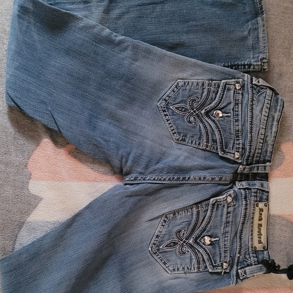 Rock Revival Women's Straight Leg Jeans in Faded Blue - Picture 2 of 2
